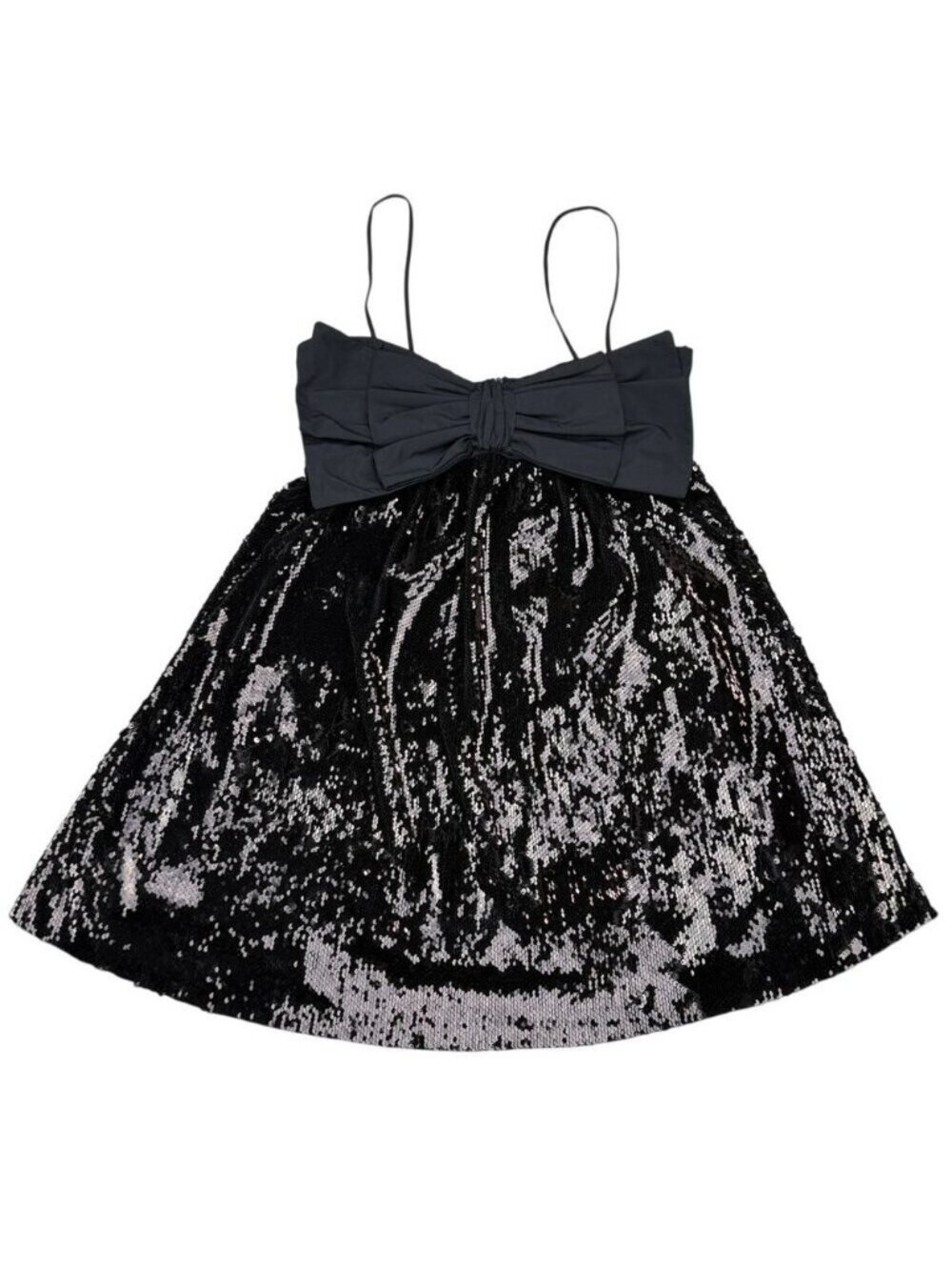 NWT ZARA Bow Sequin Mini Dress Size XS Black - Picture 8 of 13